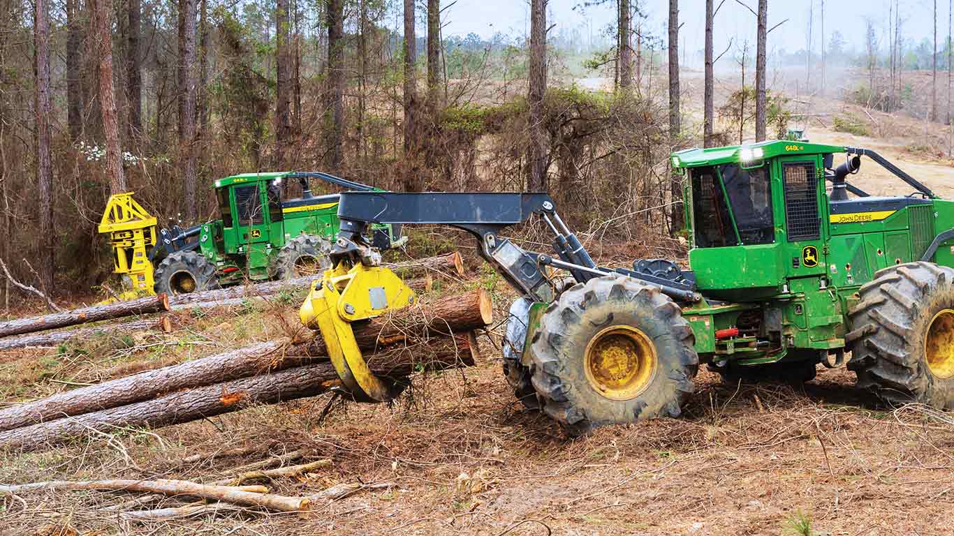 Forest machines at work