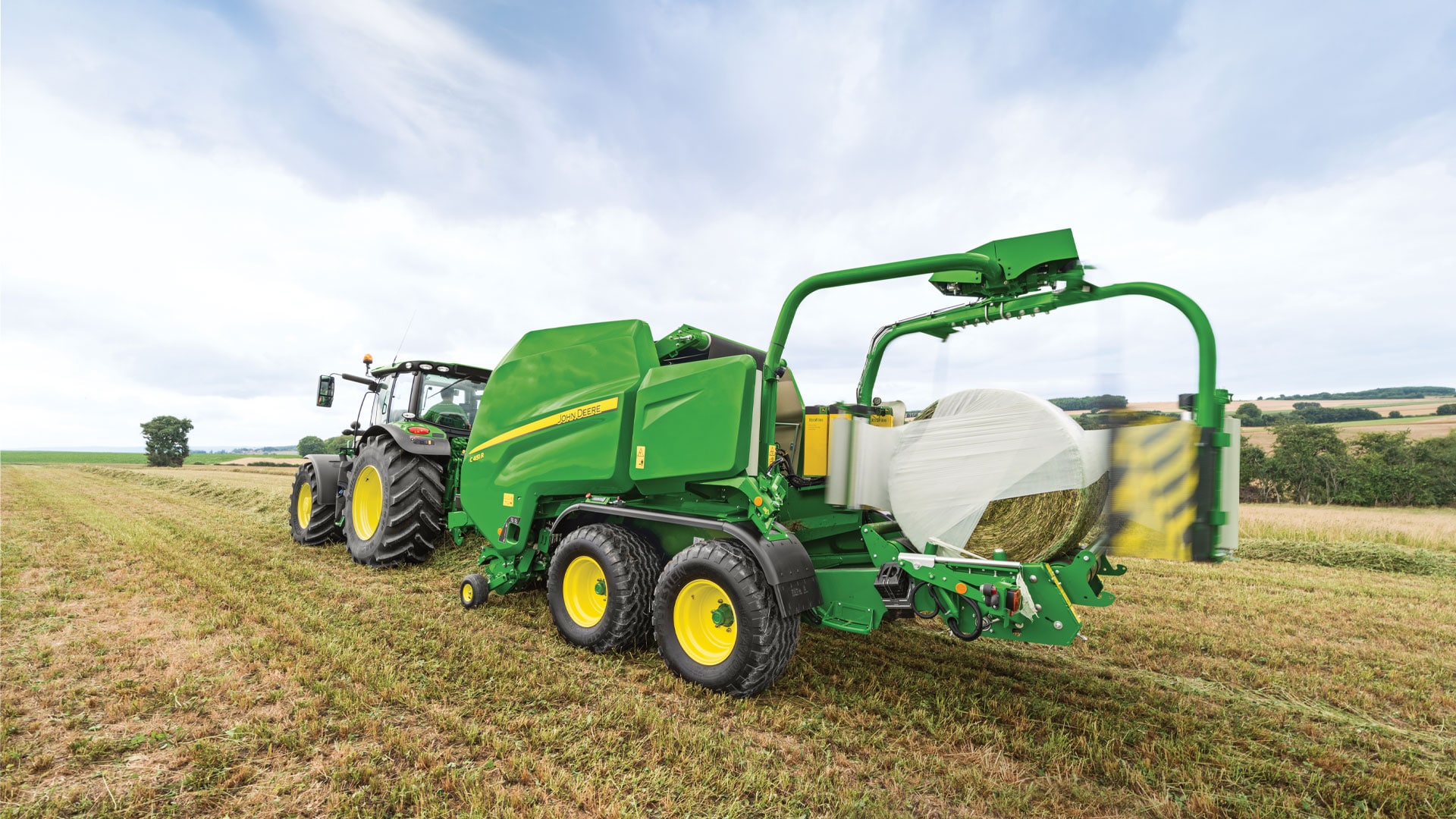 Baler on John Deere equipment