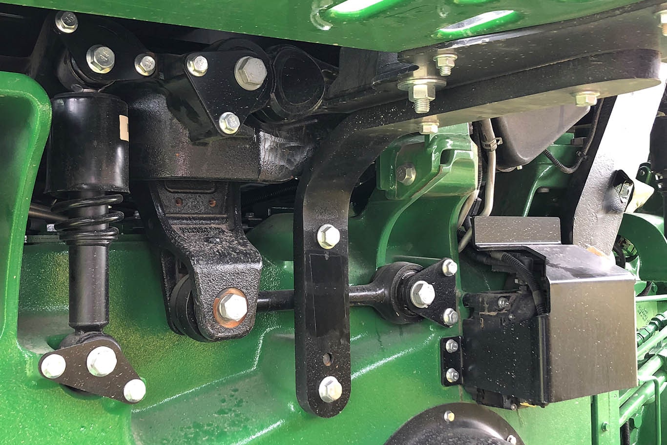 The Premium CommandView III Cab with cab suspension is standard on 2019 John Deere 8RT Series Tractors