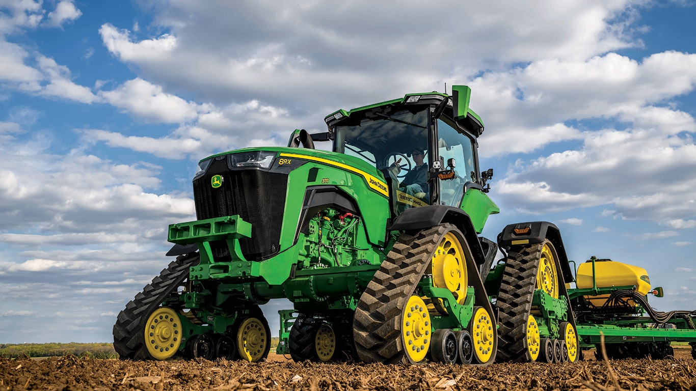 8RX tractor in the field