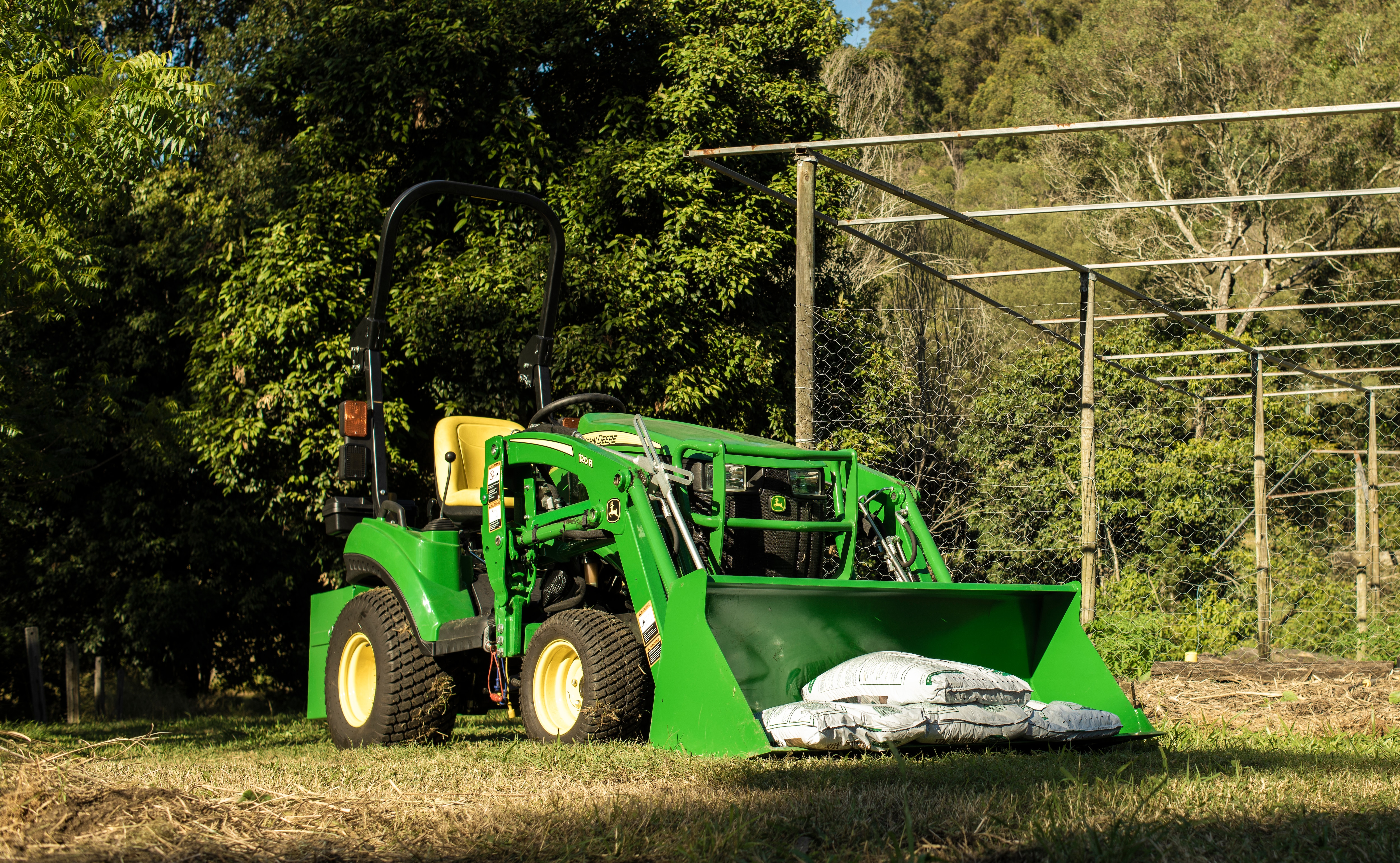 Grant Luscombe riding 1 series tractor.