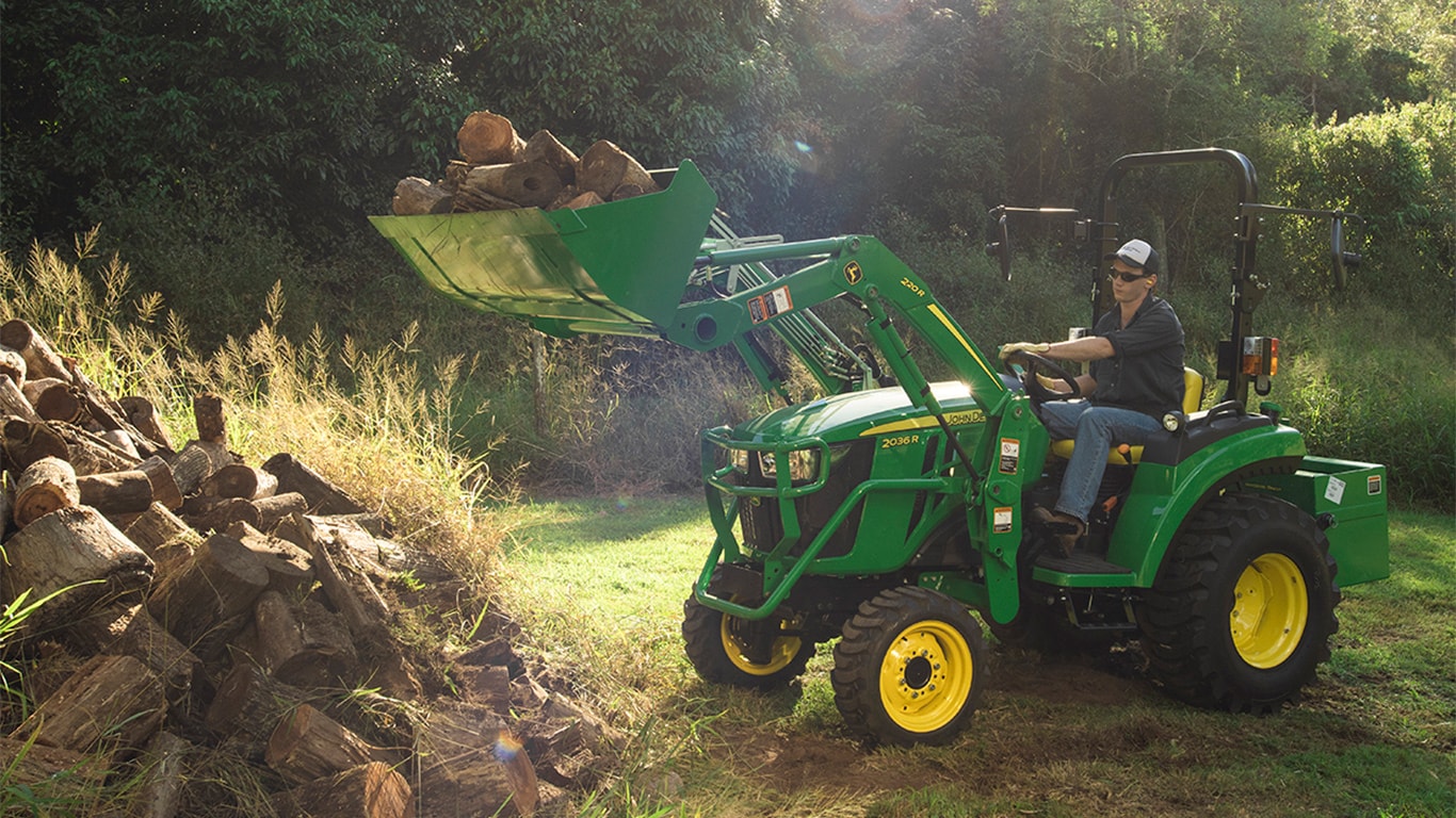 Add More, Do More - Compact Utility Tractor hauling wood