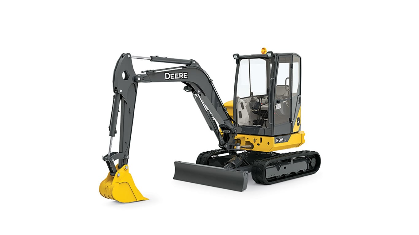 Studio image of E36ZS Compact Excavator