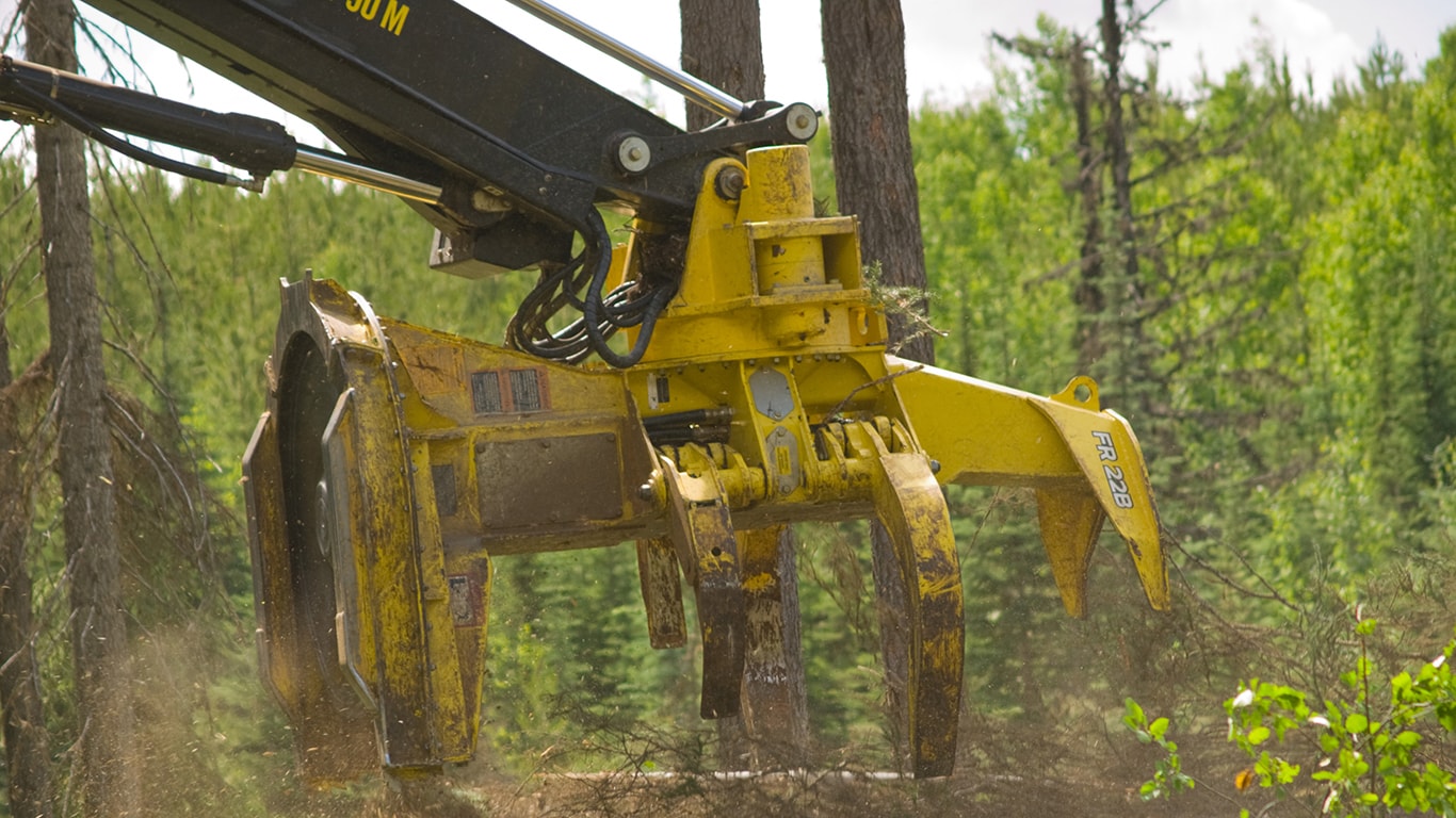 FR22B Felling Head in the field