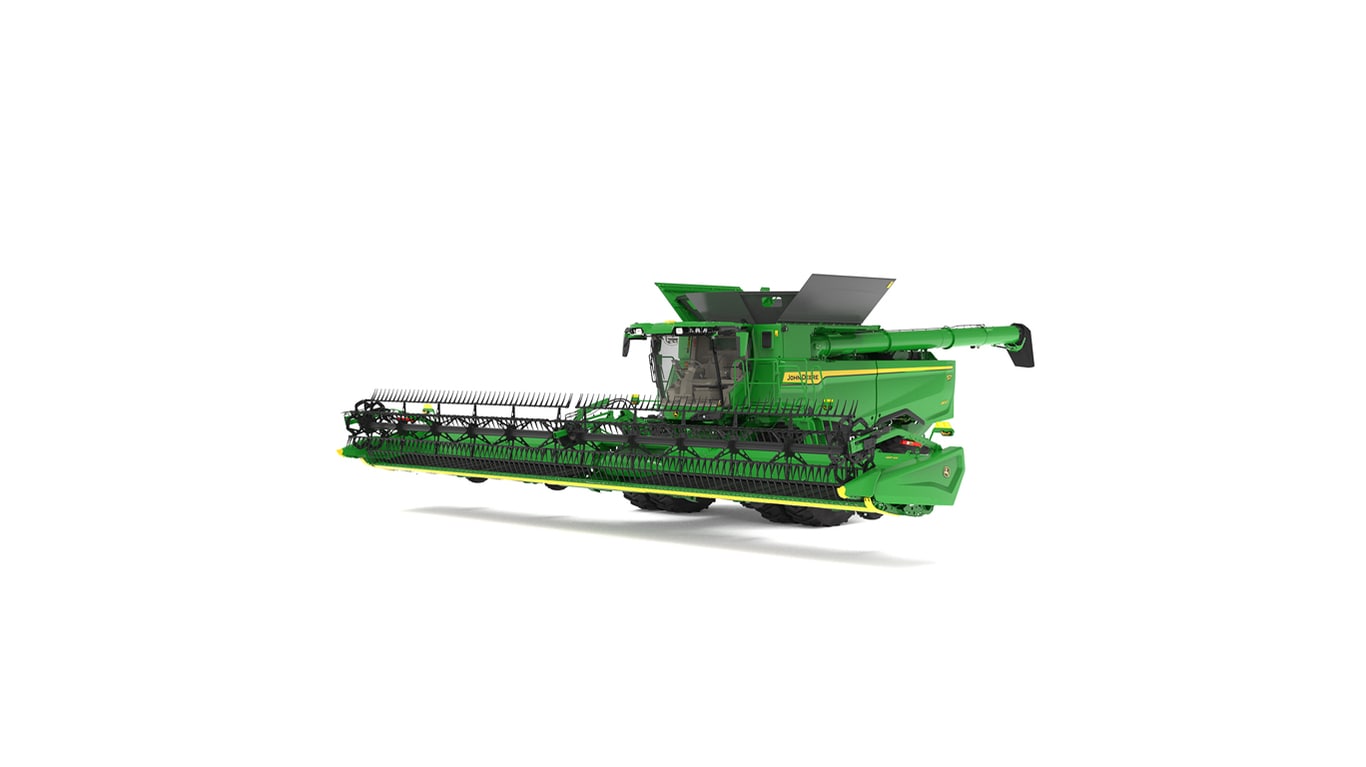 Front left of S7 800 Combine on a white background