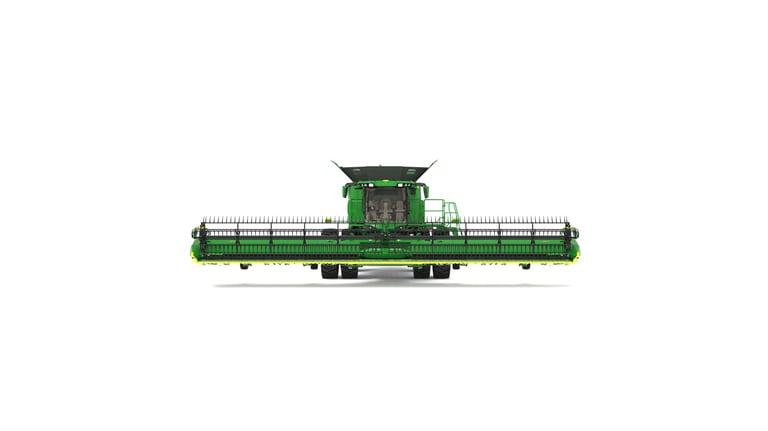 Front view of S7 800 Combine on a white background