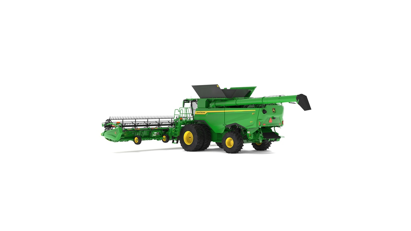 Left rear of S7 800 Combine on a white background
