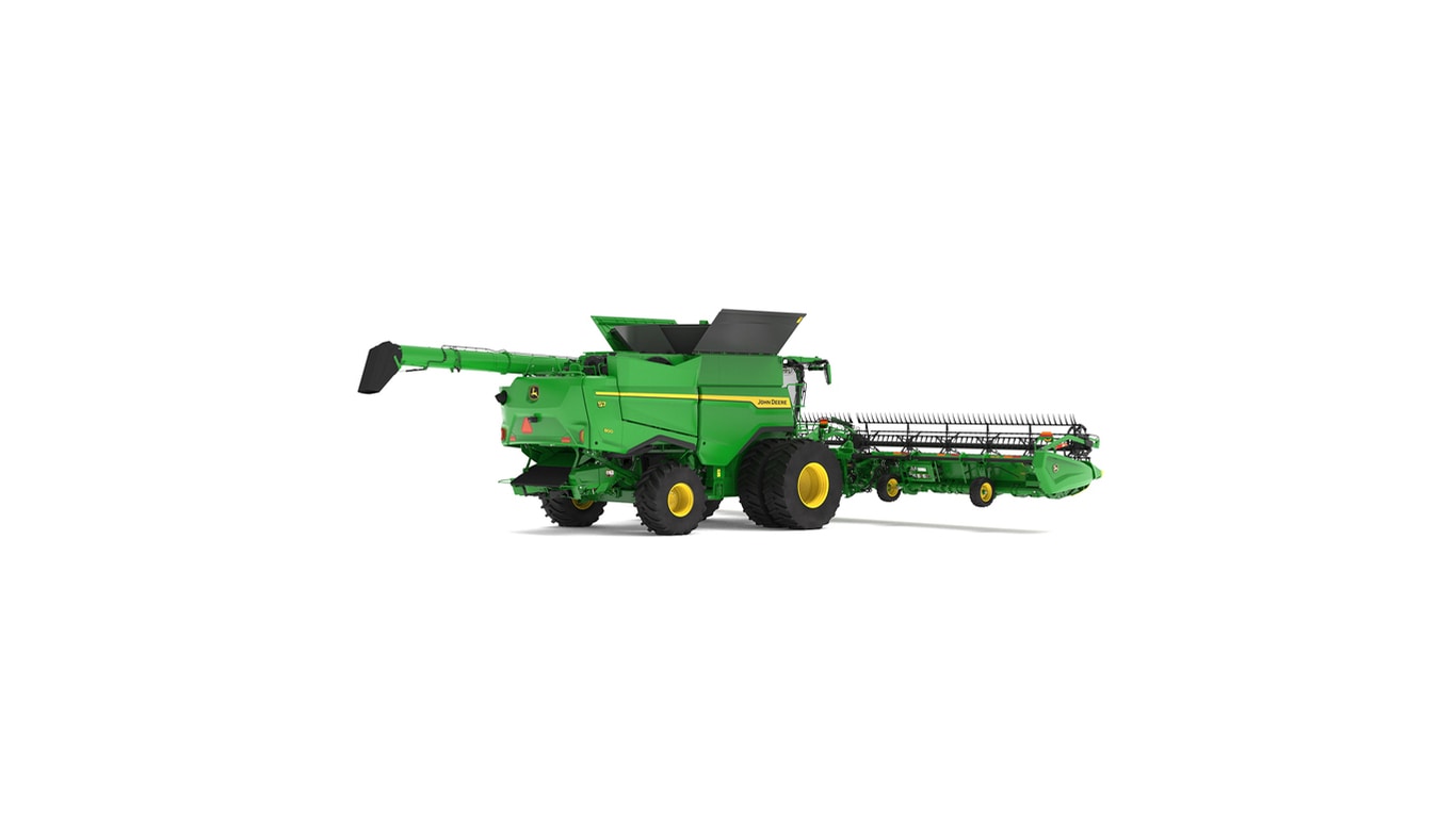 Right rear of S7 800 Combine on a white background