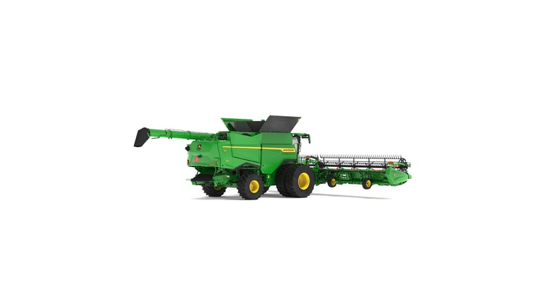 Right rear of S7 800 Combine on a white background