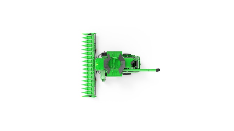 Top view of S7 900 Combine on a white background