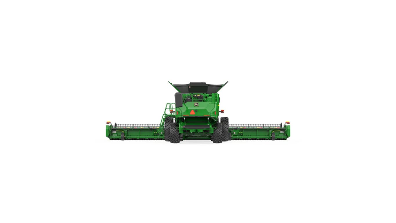 Rear view of x9 1000 combine on a white background