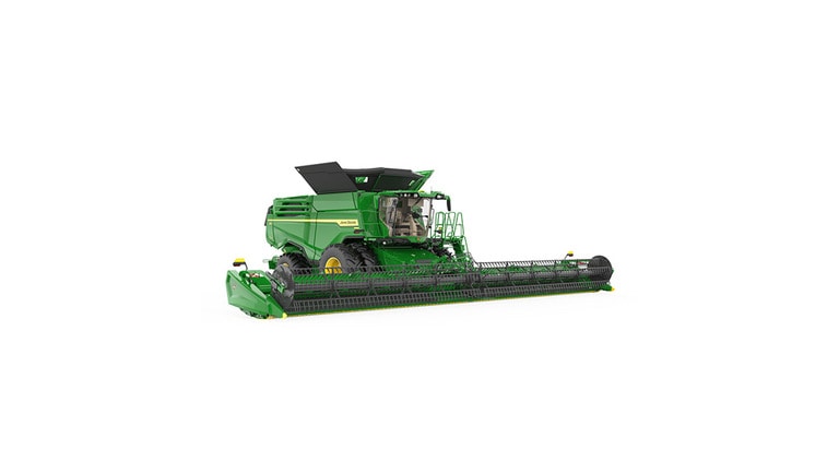Front left-view of x9 1000 combine on a white background