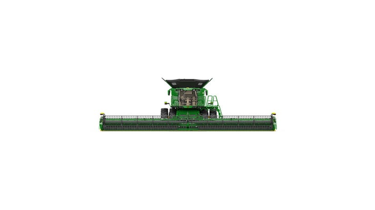 Front view of x9 1000 combine on a white background