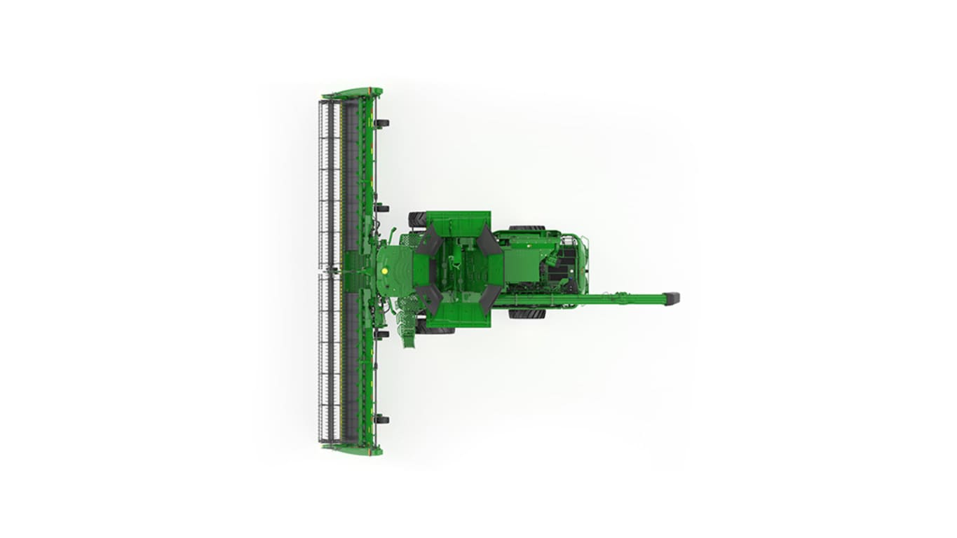 Top view of x9 1000 combine on a white background