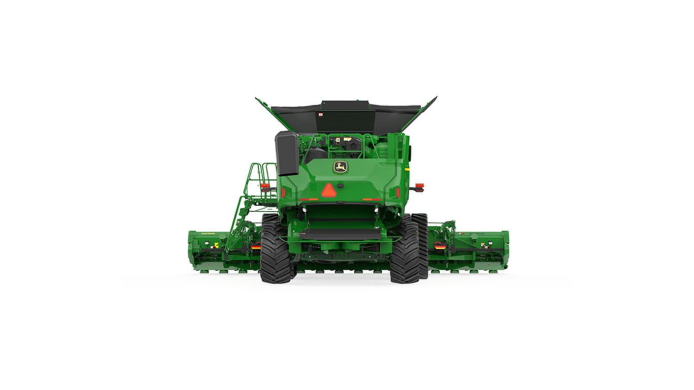 Rear view of x9 1000 combine on a white background