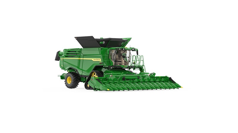 Front left-view of x9 1000 combine on a white background