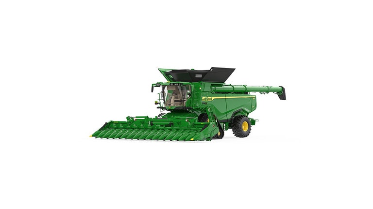 Front right-view of x9 1000 combine on a white background