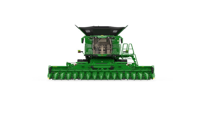 Front view of x9 1000 combine on a white background