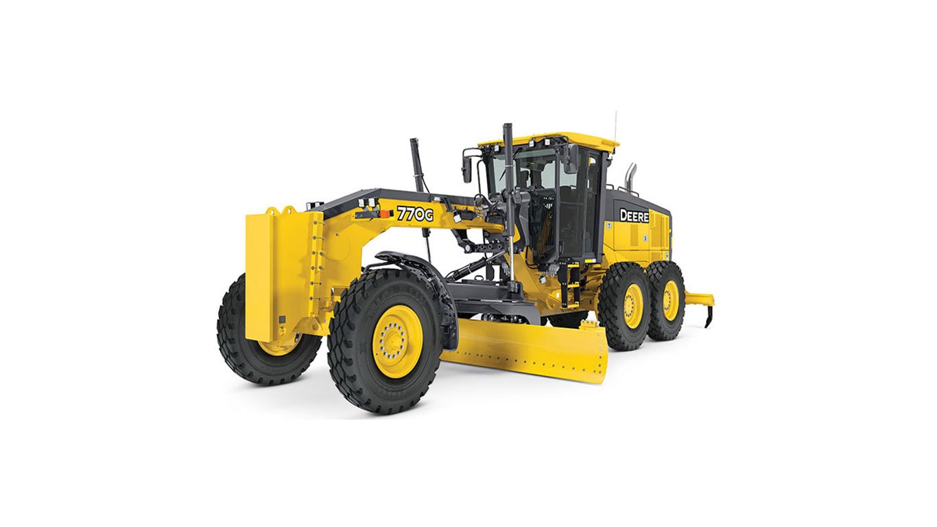 770G Motor Grader with white background.