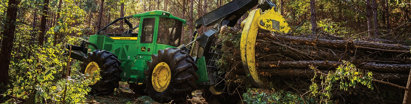 skidder moving timber