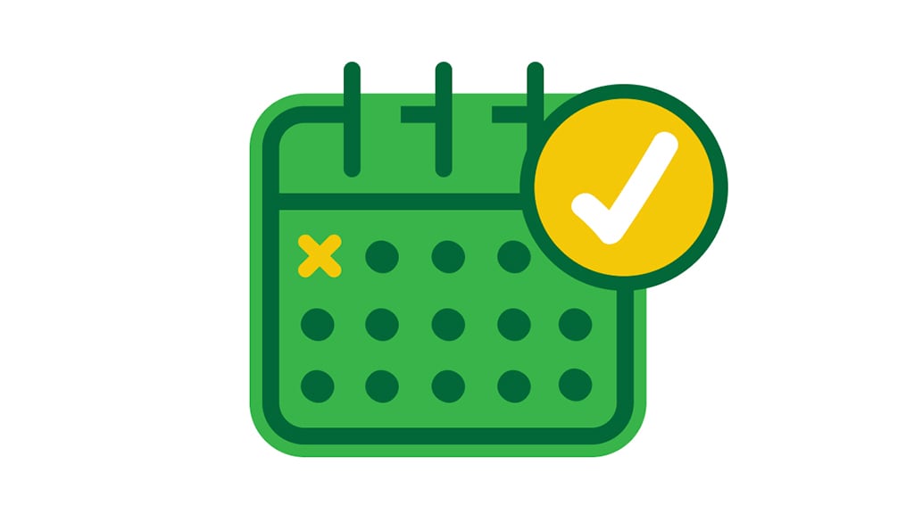 Icon depicting harvesting calendar.