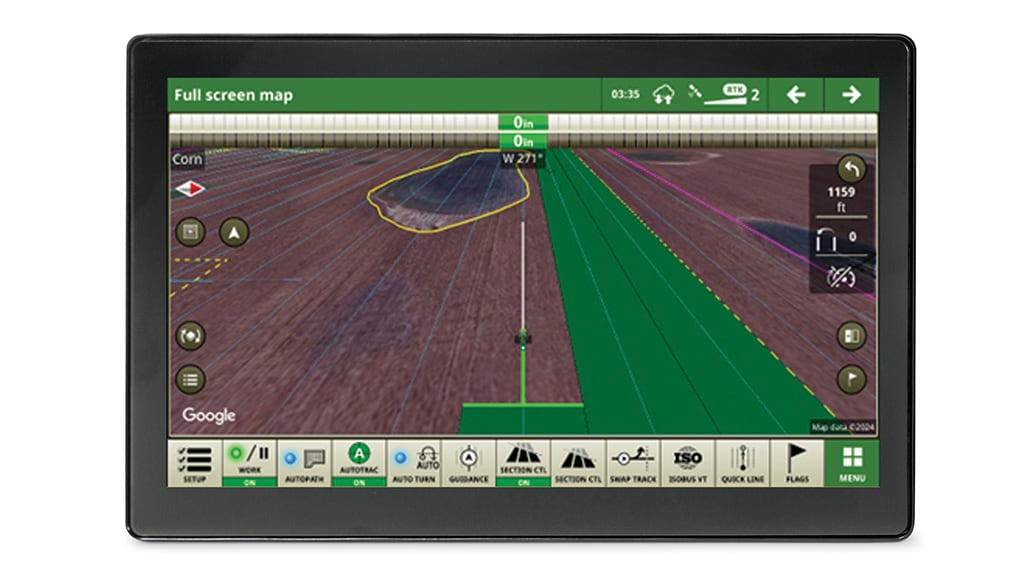 G5 display depicting satellite map.
