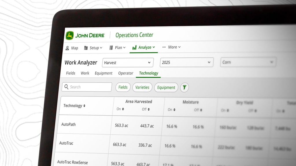 Operator in cab of combine.