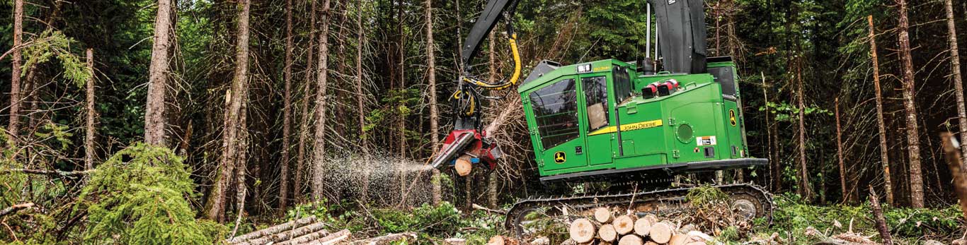 803MH Tracked Harvester working in the forest