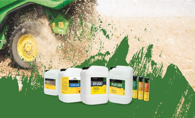 lubricants solutions john deere, image shows range of Deere lubricants