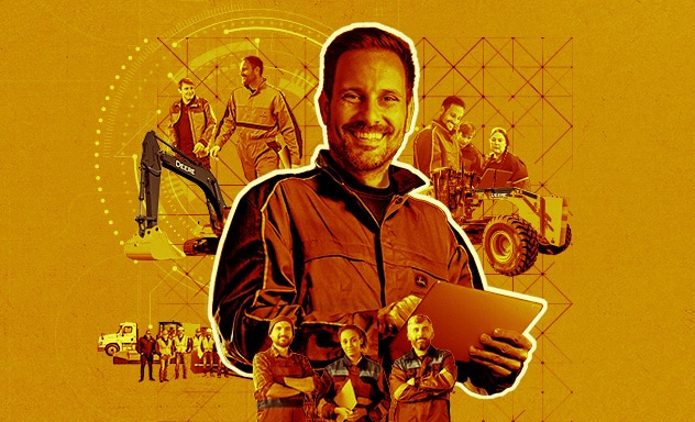 Technician with other technicians in the background