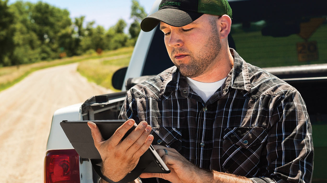 Person holding a computer tablet