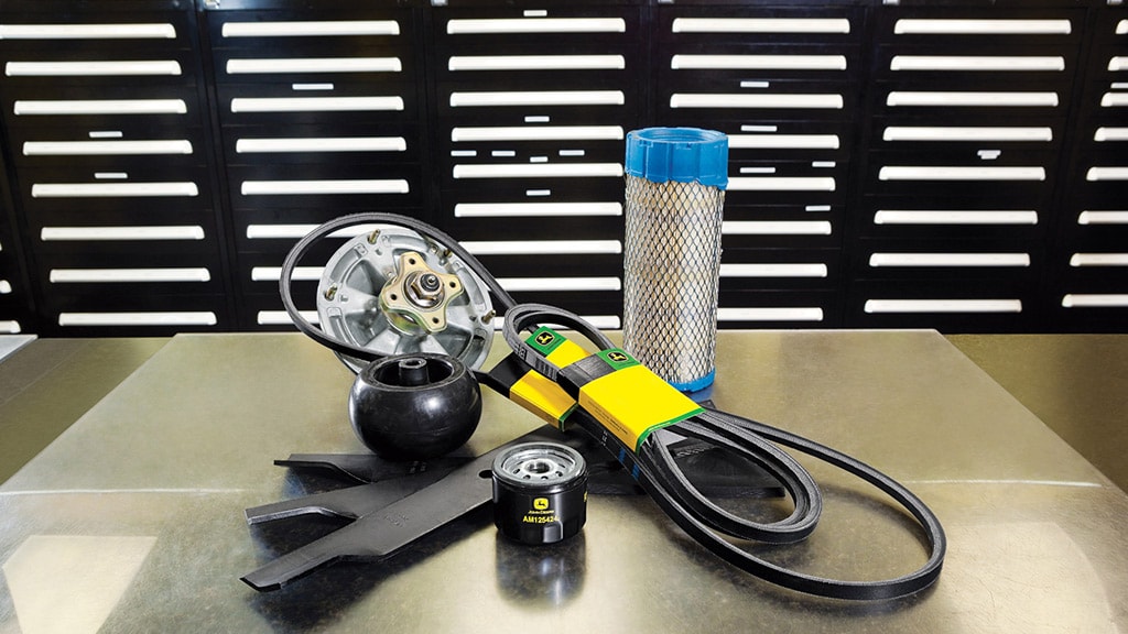 display of machine parts