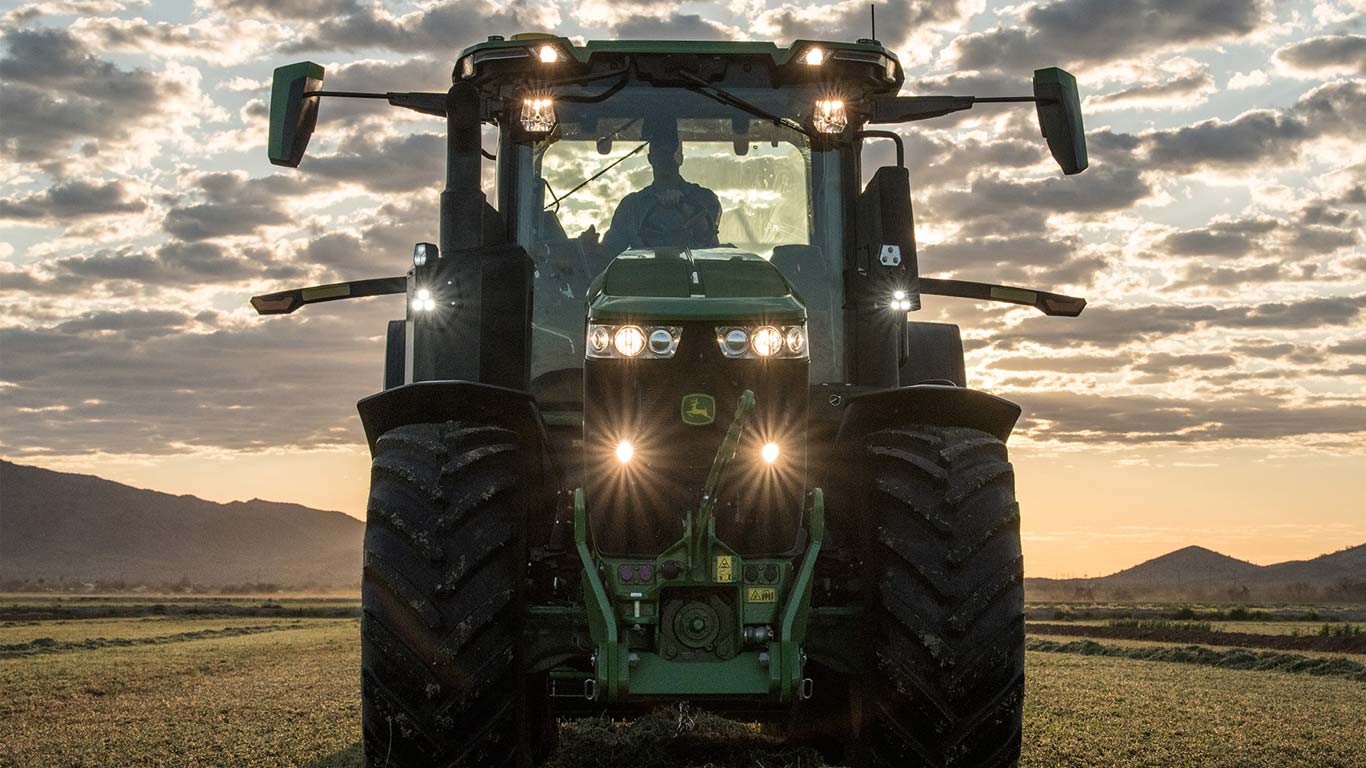 front view of tractor