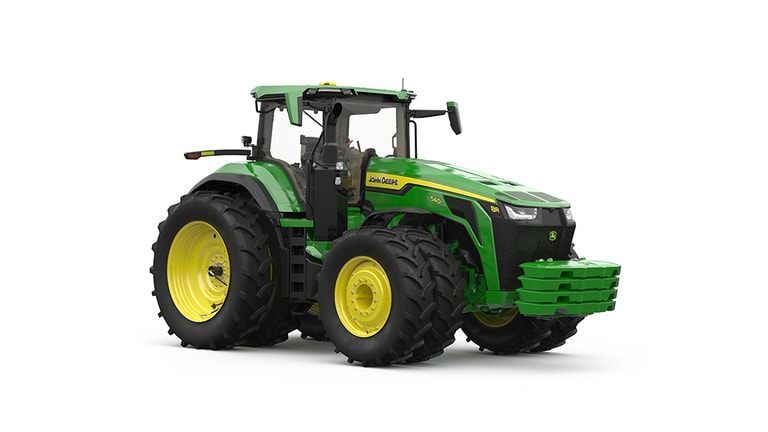 Studio image of Front-right facing 8R 540 Tractor