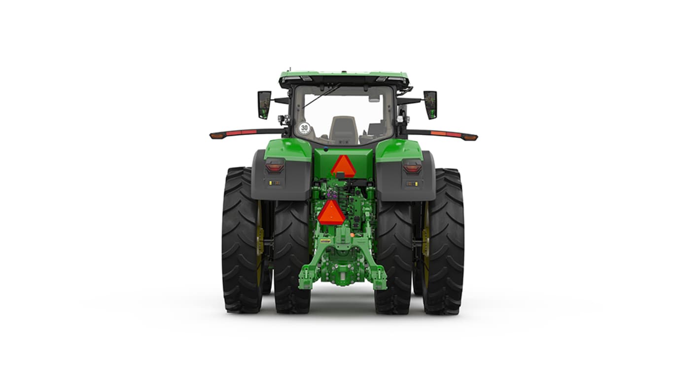 Studio image of Rear facing 8R 540 Tractor