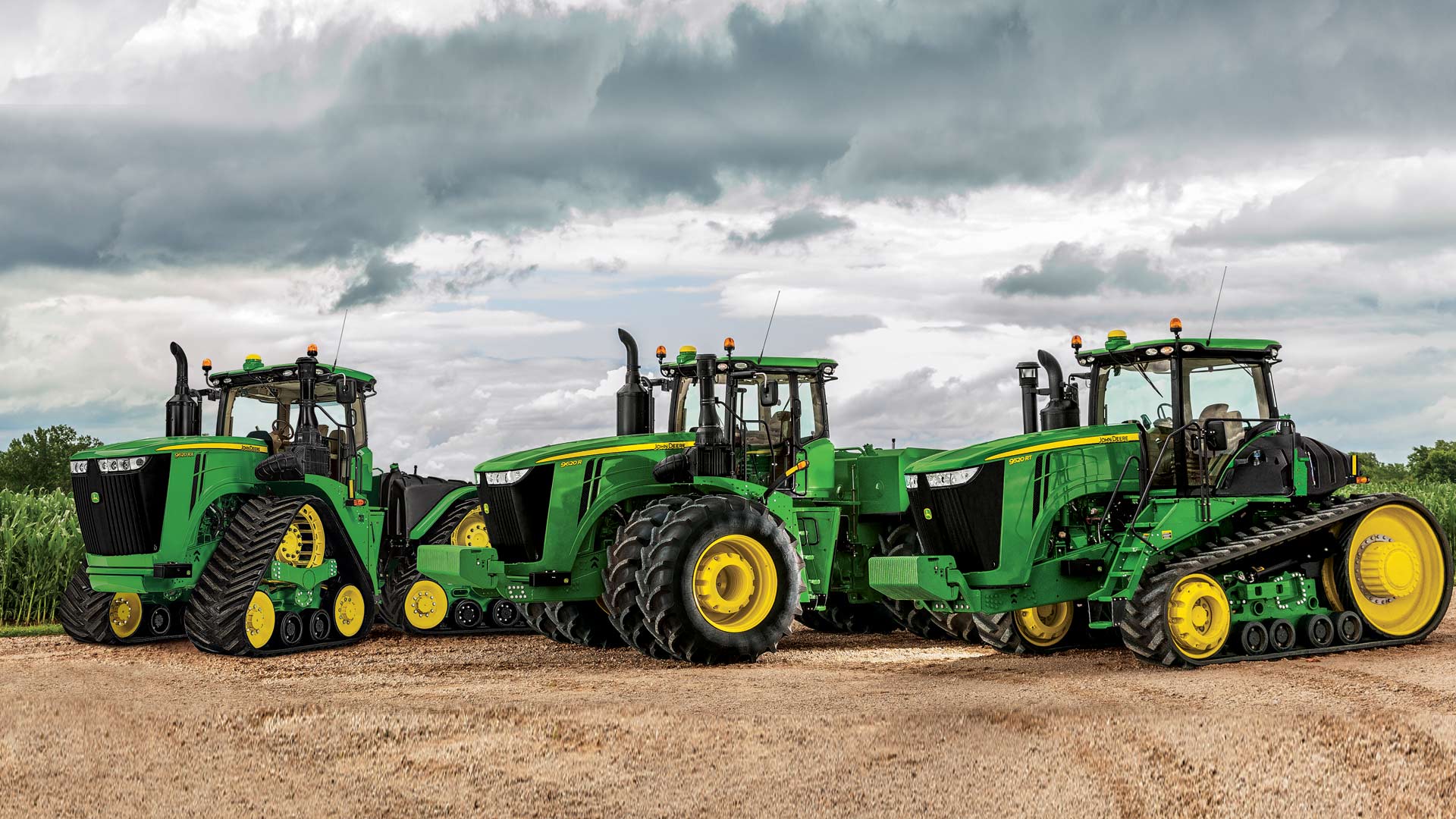 John Deere's range of 4-Wheel drive and track tractors