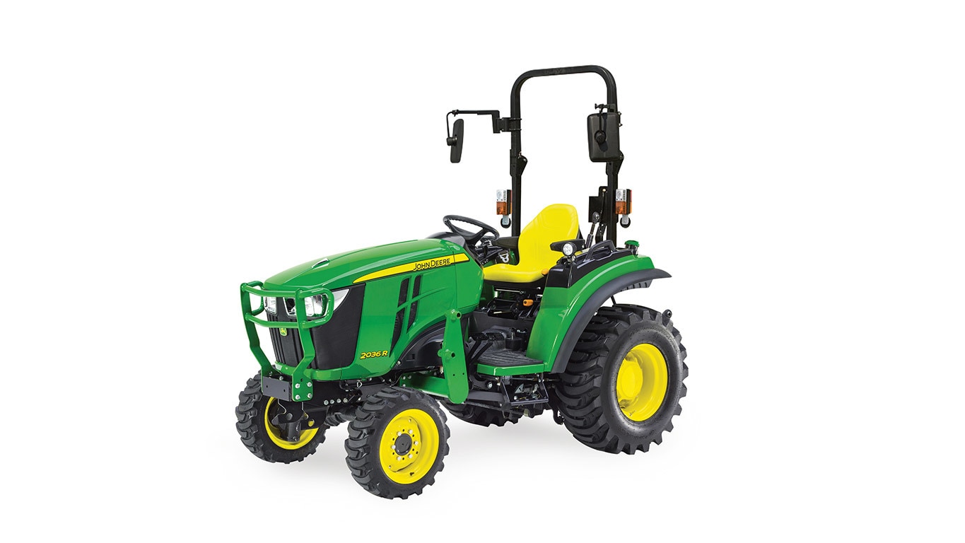 studio shot of a 2036R utility tractor