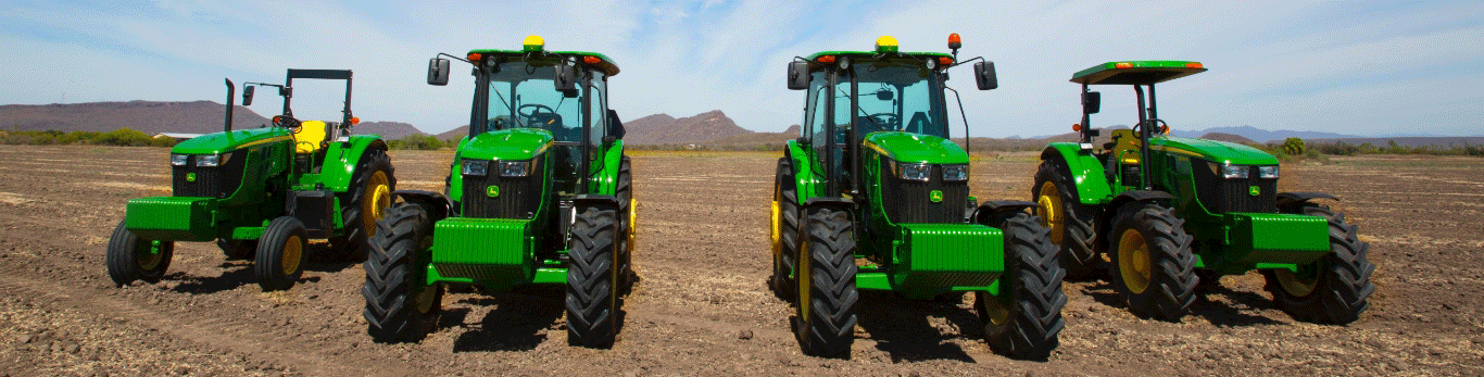 6e tractors in a field